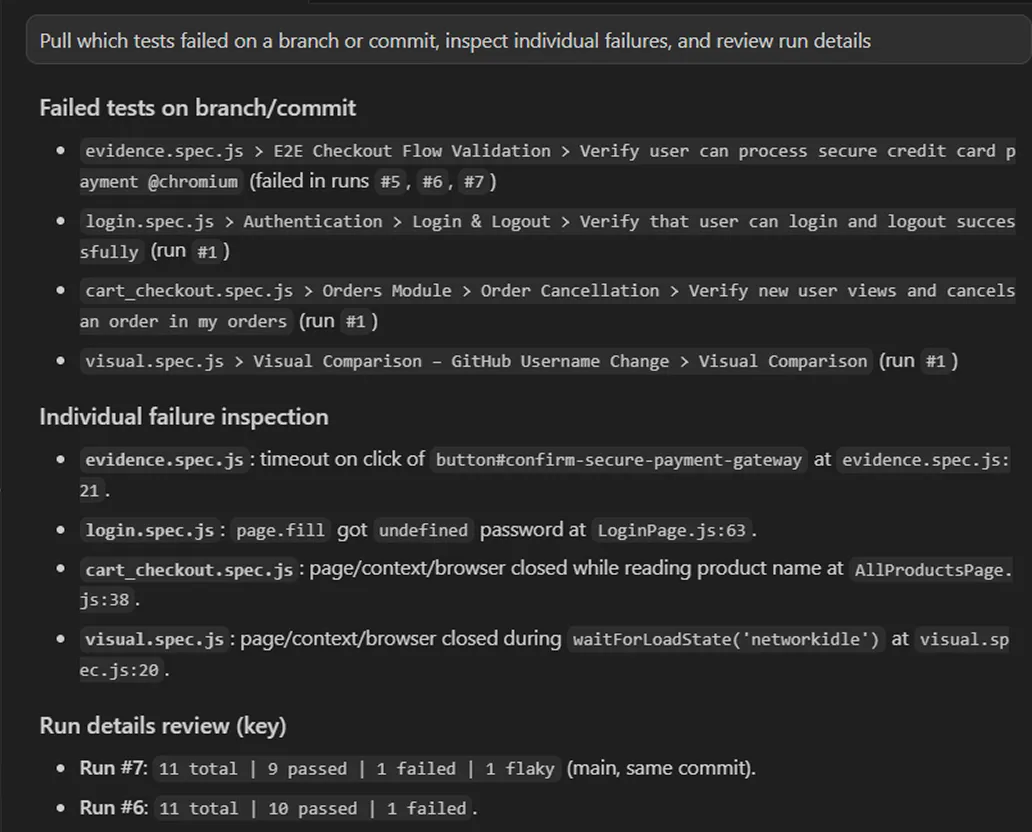 Let your AI agent debug failures for you